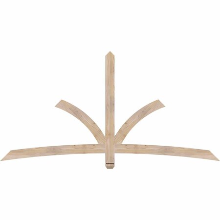Ekena Millwork Davenport Smooth Timber Gable Bracket, Douglas Fir, 84"W x 42"H x 1 1/2"D x 3 1/2"F, 12/12 Pitch GBW084X42X0204DAV00SDF